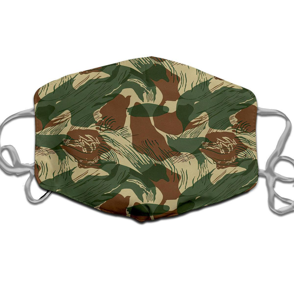 Rhodesian Brushstroke Rhodesian Security Forces 1965 Camo Pattern Face Mask - CustomsPig