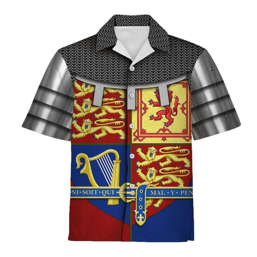 Royal Coat of Arms of the United Kingdom (Queen Elizabeth II) Hawaiian Shirt -  CustomsPig.com