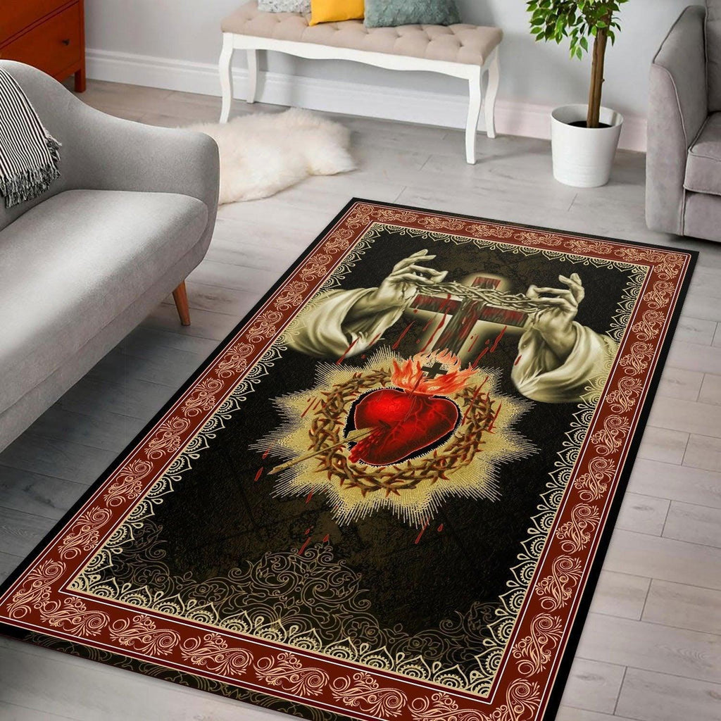 Sacred Heart Rug - CustomsPig