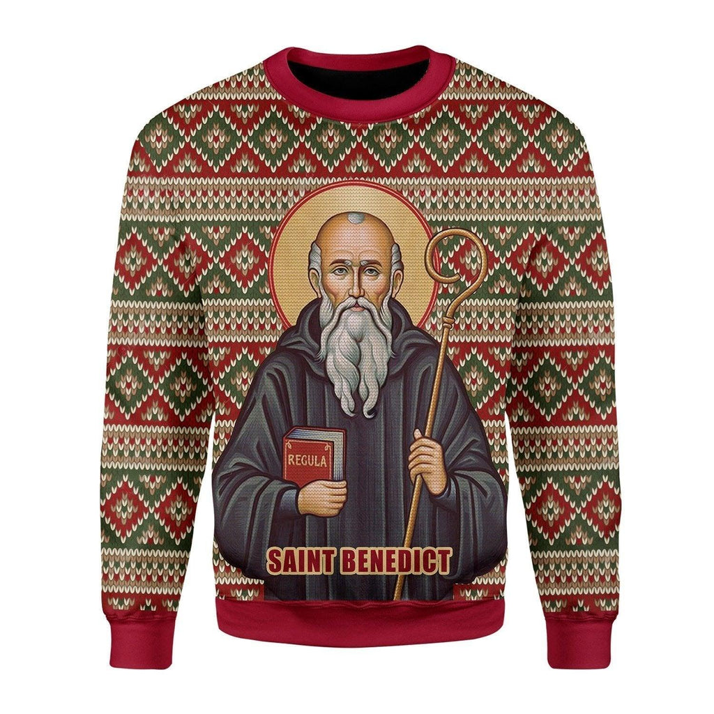 Saint Benedict Christmas Sweater - CustomsPig