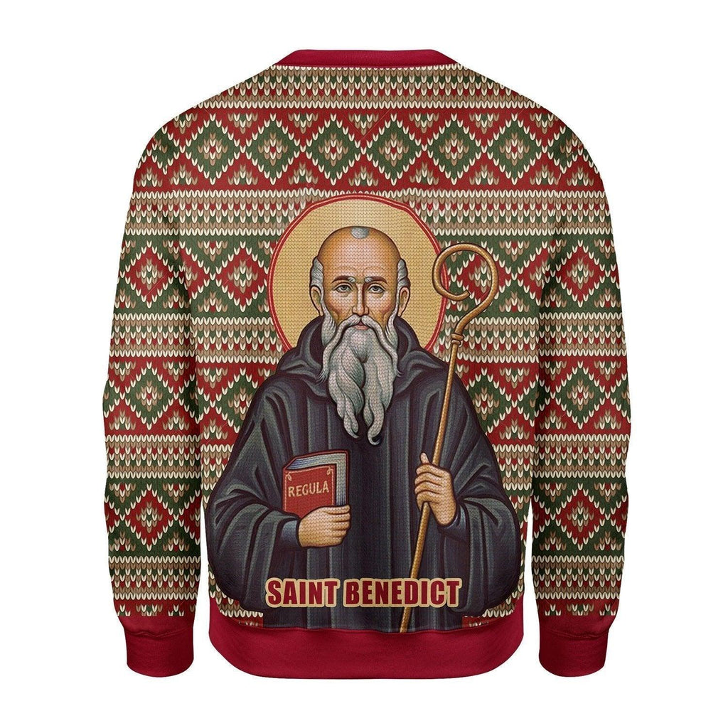 Saint Benedict Christmas Sweater - CustomsPig