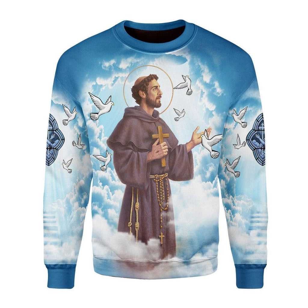 Saint Francis Of Assisi Sweatshirt - CustomsPig