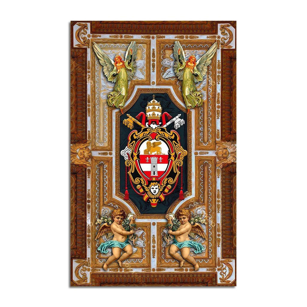 Saint John XXIII Coat of Arms Rug - CustomsPig