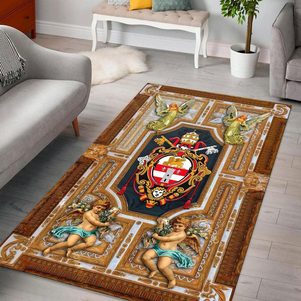 Saint John XXIII Coat of Arms Rug - CustomsPig