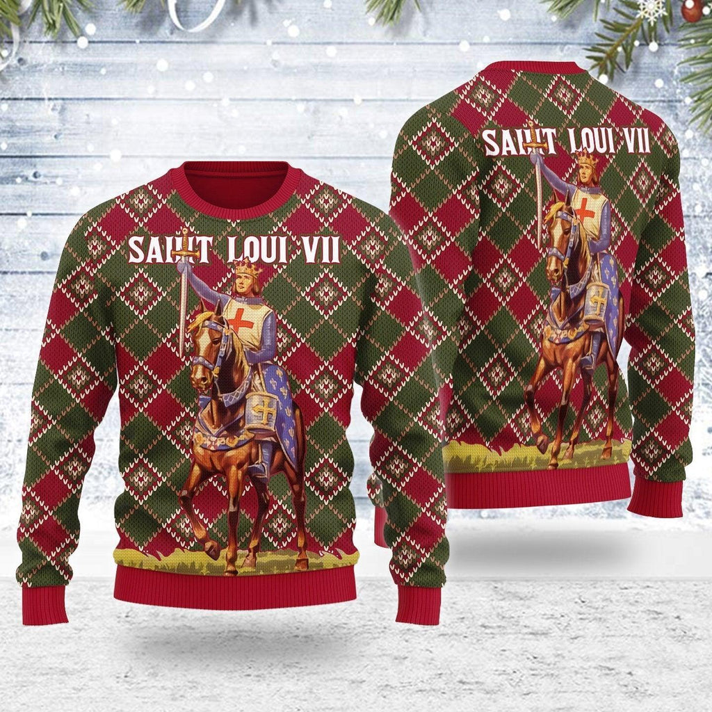 Saint Loui VII Ugly Christmas Sweater - CustomsPig