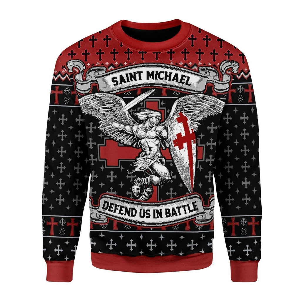 Saint Michael Christmas Sweater - CustomsPig