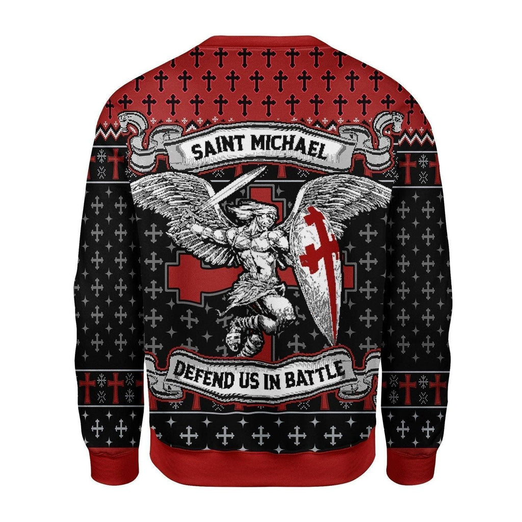 Saint Michael Christmas Sweater - CustomsPig