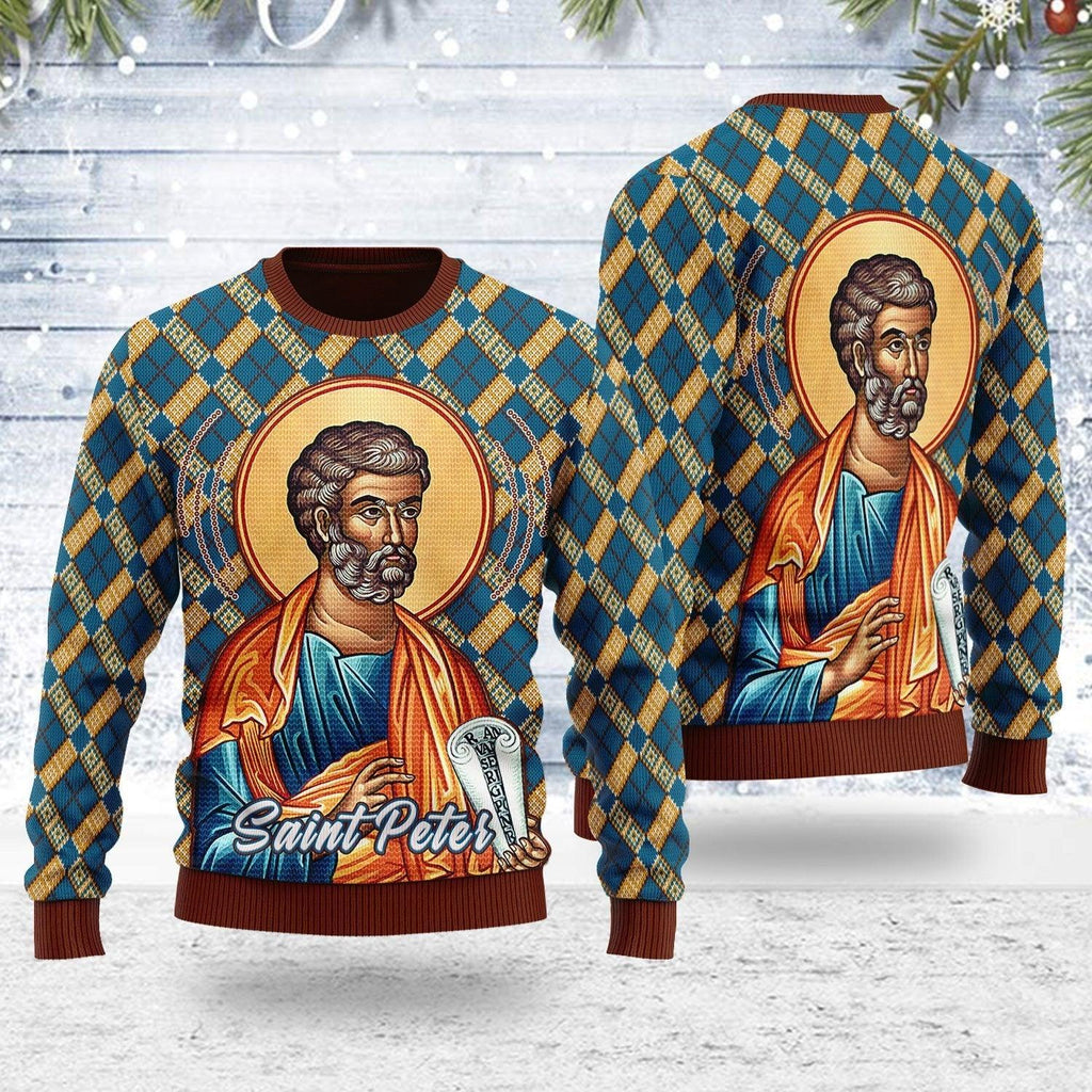 Saint Peter Ugly Christmas Sweater - CustomsPig