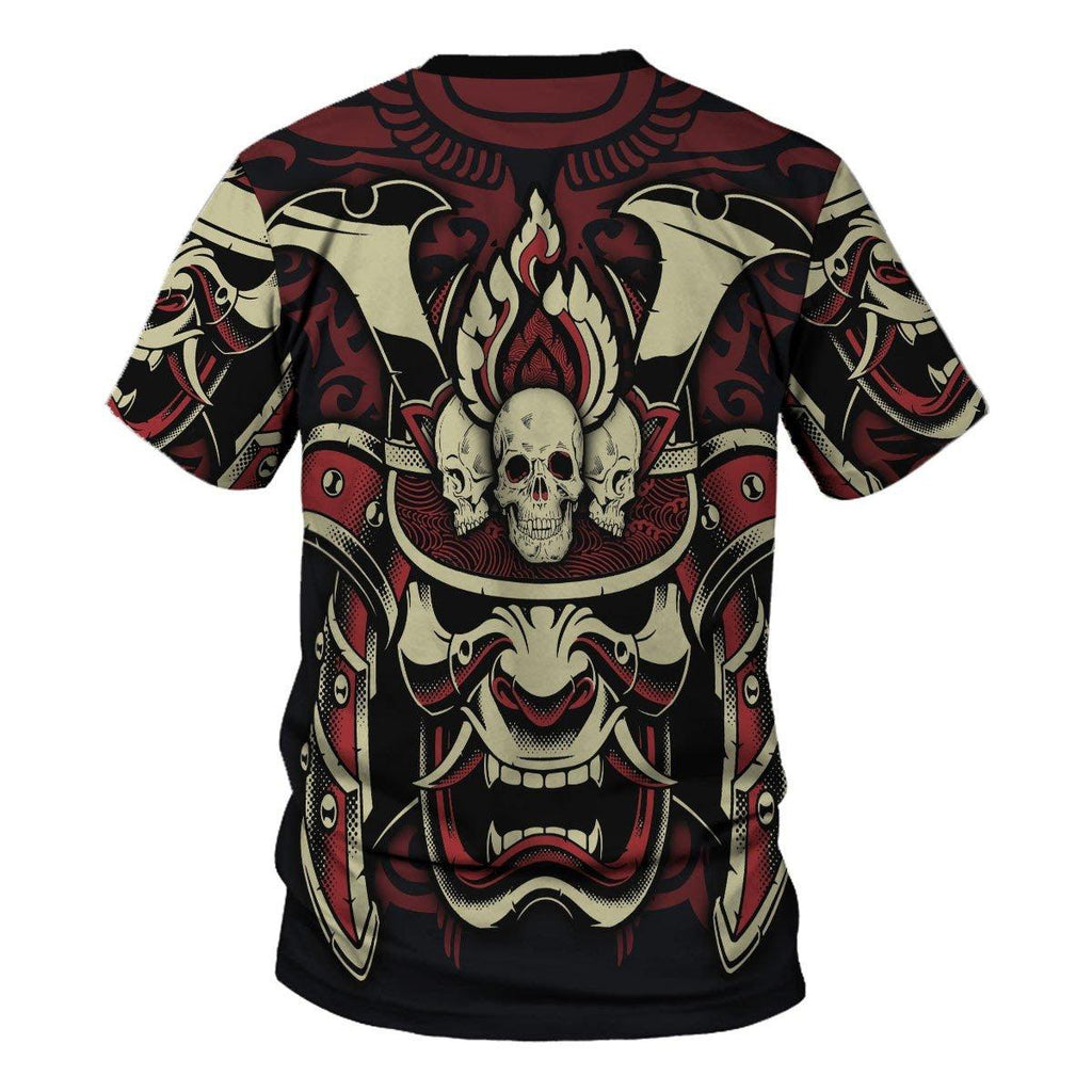 Samurai And Skull T-shirt Hoodie Sweatpants Apparel - DucG