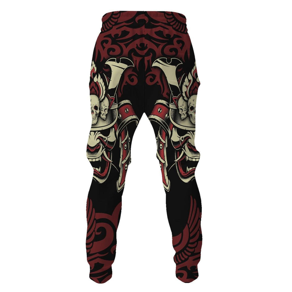 Samurai And Skull T-shirt Hoodie Sweatpants Apparel - DucG