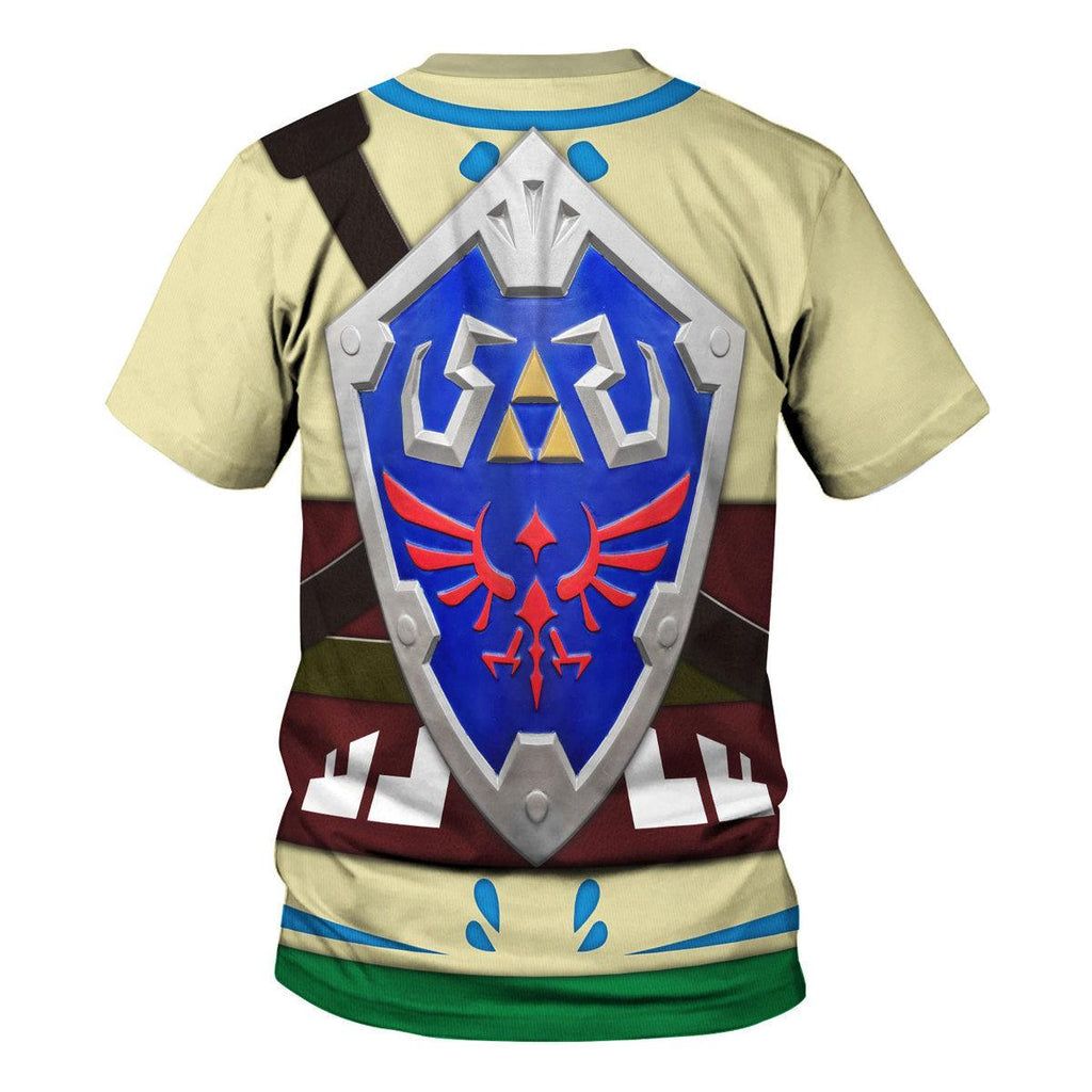 Skyloft Uniform - Skyward Sword Link Attire Shield Unisex Hoodie Sweatshirt T-shirt Sweatpants Cosplay - CustomsPig.com