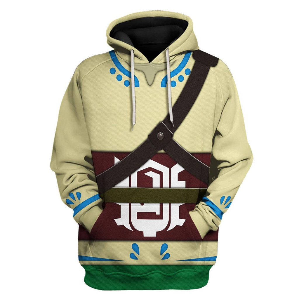 Skyloft Uniform - Skyward Sword Link Attire Shield Unisex Hoodie Sweatshirt T-shirt Sweatpants Cosplay - CustomsPig.com