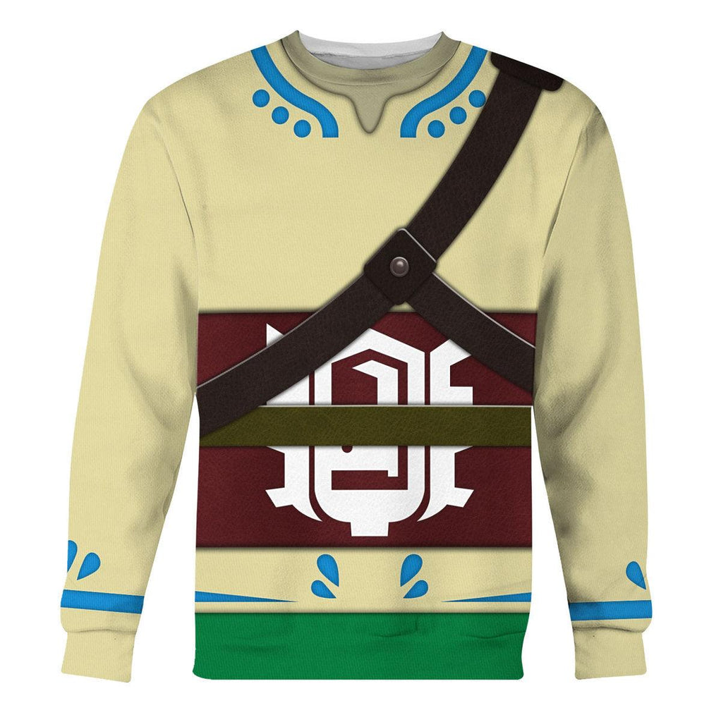 Skyloft Uniform - Skyward Sword Link Attire Shield Unisex Hoodie Sweatshirt T-shirt Sweatpants Cosplay - CustomsPig.com