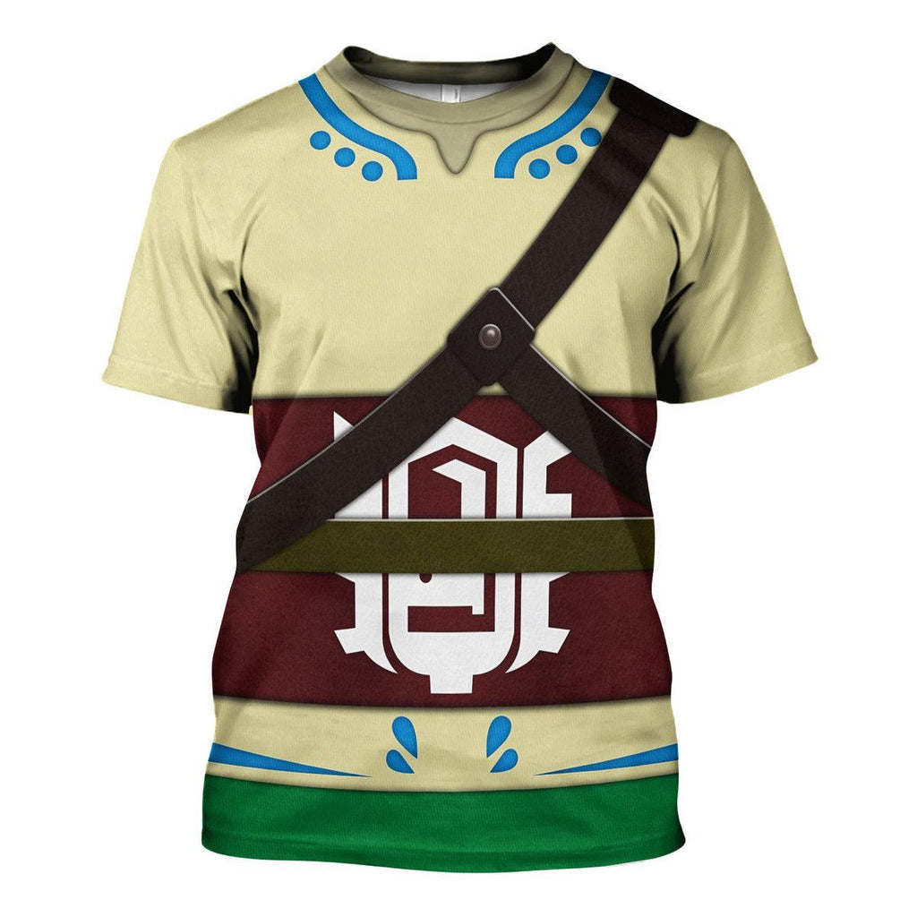 Skyloft Uniform - Skyward Sword Link Attire Shield Unisex Hoodie Sweatshirt T-shirt Sweatpants Cosplay - CustomsPig.com