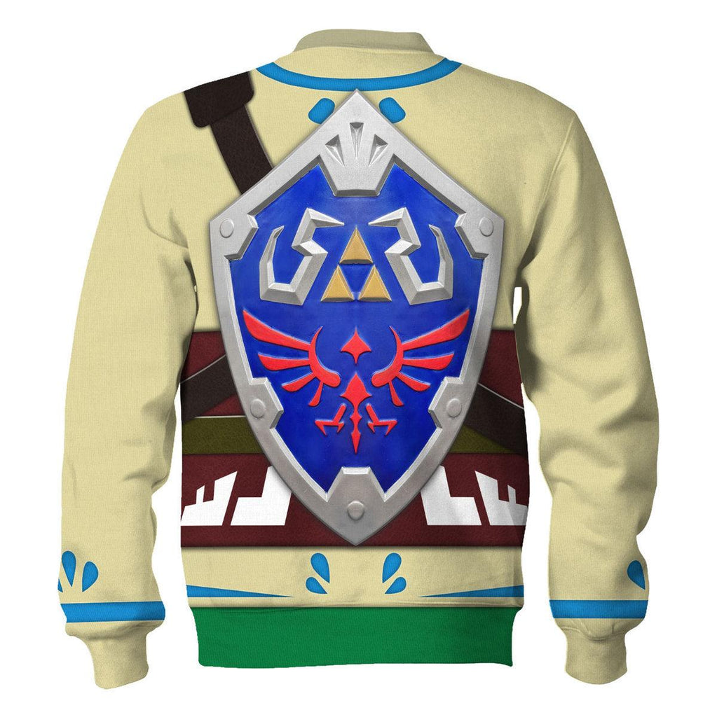 Skyloft Uniform - Skyward Sword Link Attire Shield Unisex Hoodie Sweatshirt T-shirt Sweatpants Cosplay - CustomsPig.com