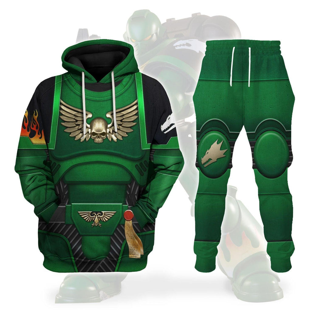 Space Marines Salamanders T-shirt Hoodie Sweatpants Cosplay - CustomsPig