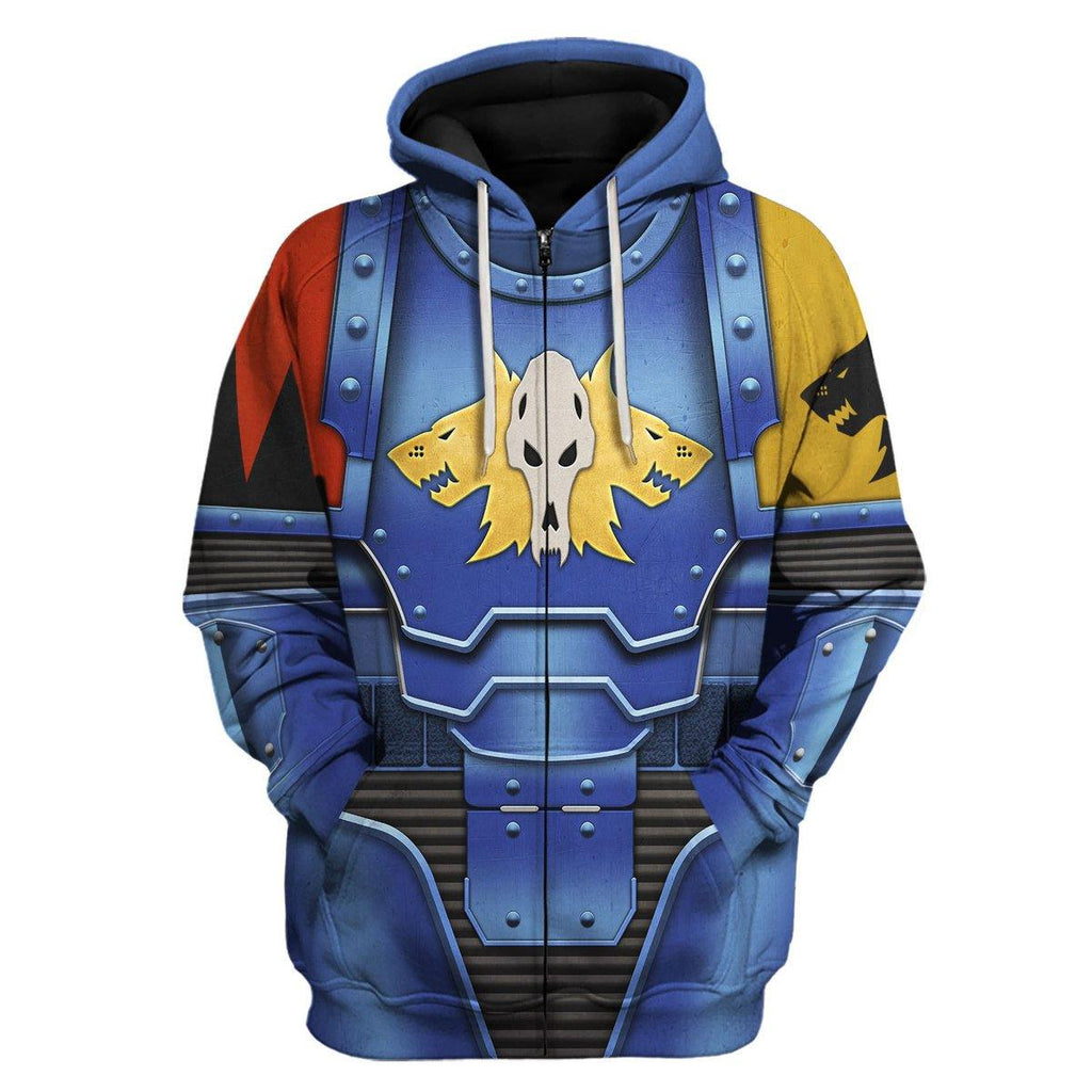 Space Wolves in Mark III Power Armor T-shirt Hoodie Sweatpants Cosplay -  CustomsPig