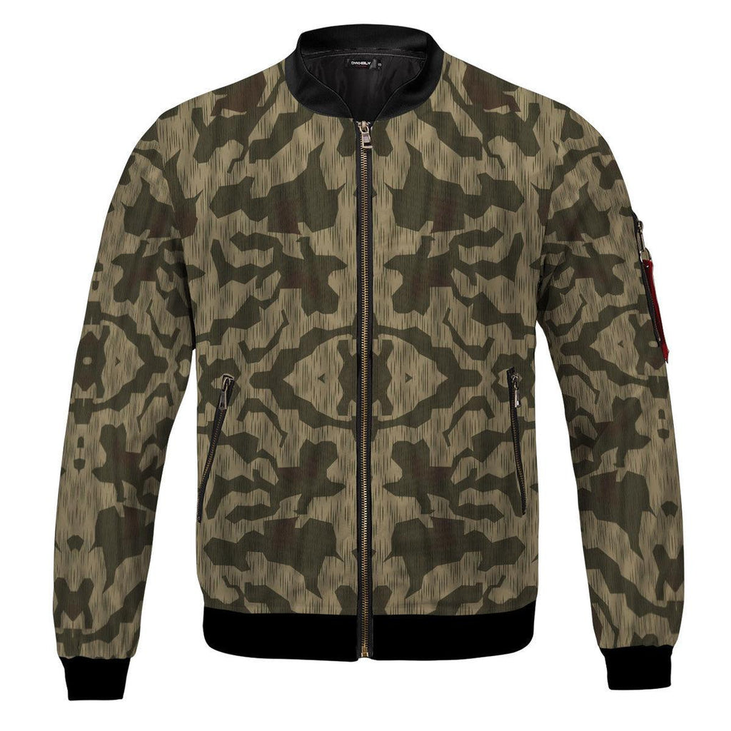 Splinter B Luftwaffen-Splittertarnmuster German Worldwar II Camouglage Patterns Bomber Jacket - CustomsPig