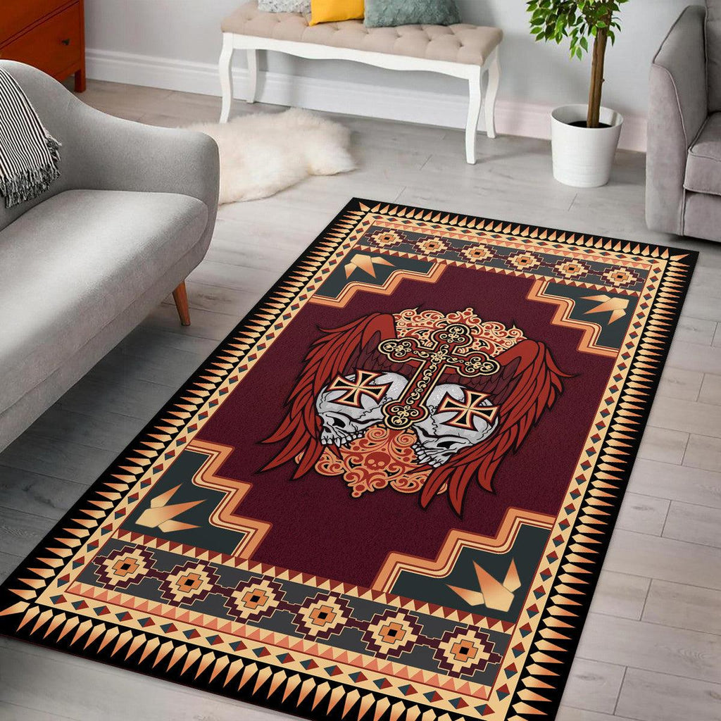 Sugar Skull Wings Rug - CustomsPig