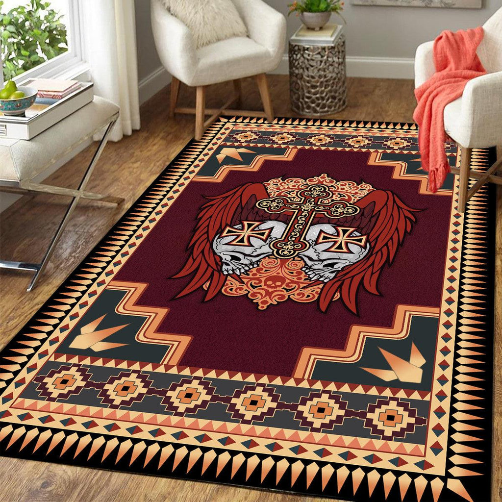 Sugar Skull Wings Rug - CustomsPig