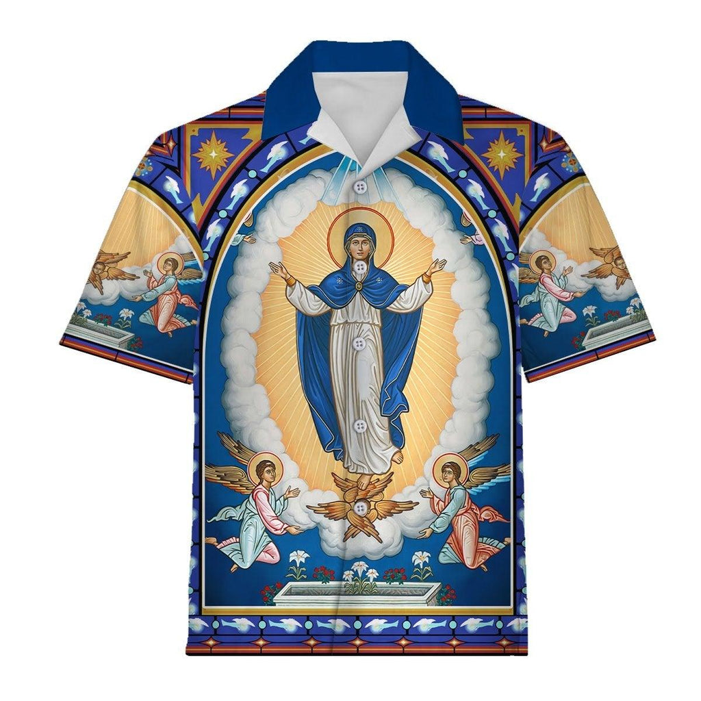 The Assumption of the Virgin Mary Icon Hawaiian Shirt - CustomsPig