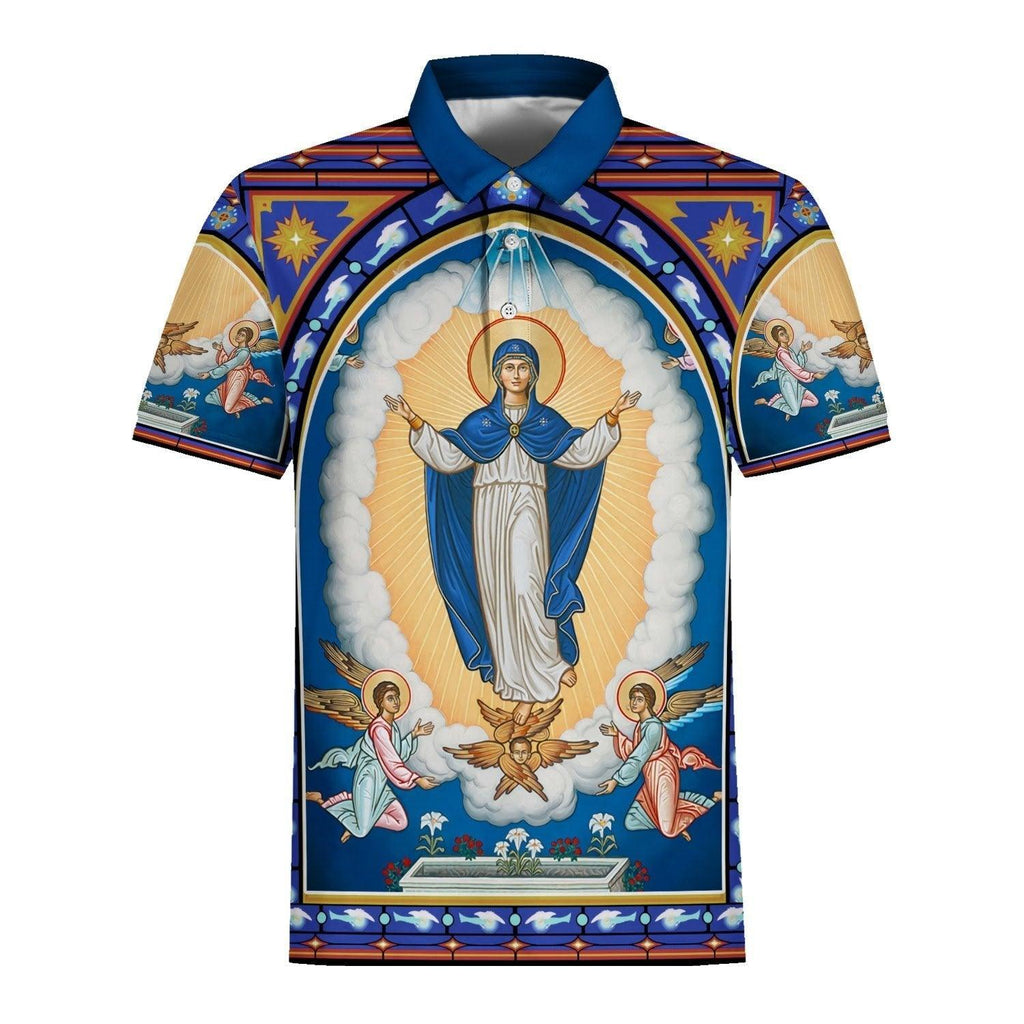 The Assumption of the Virgin Mary Icon Polo Shirt - CustomsPig