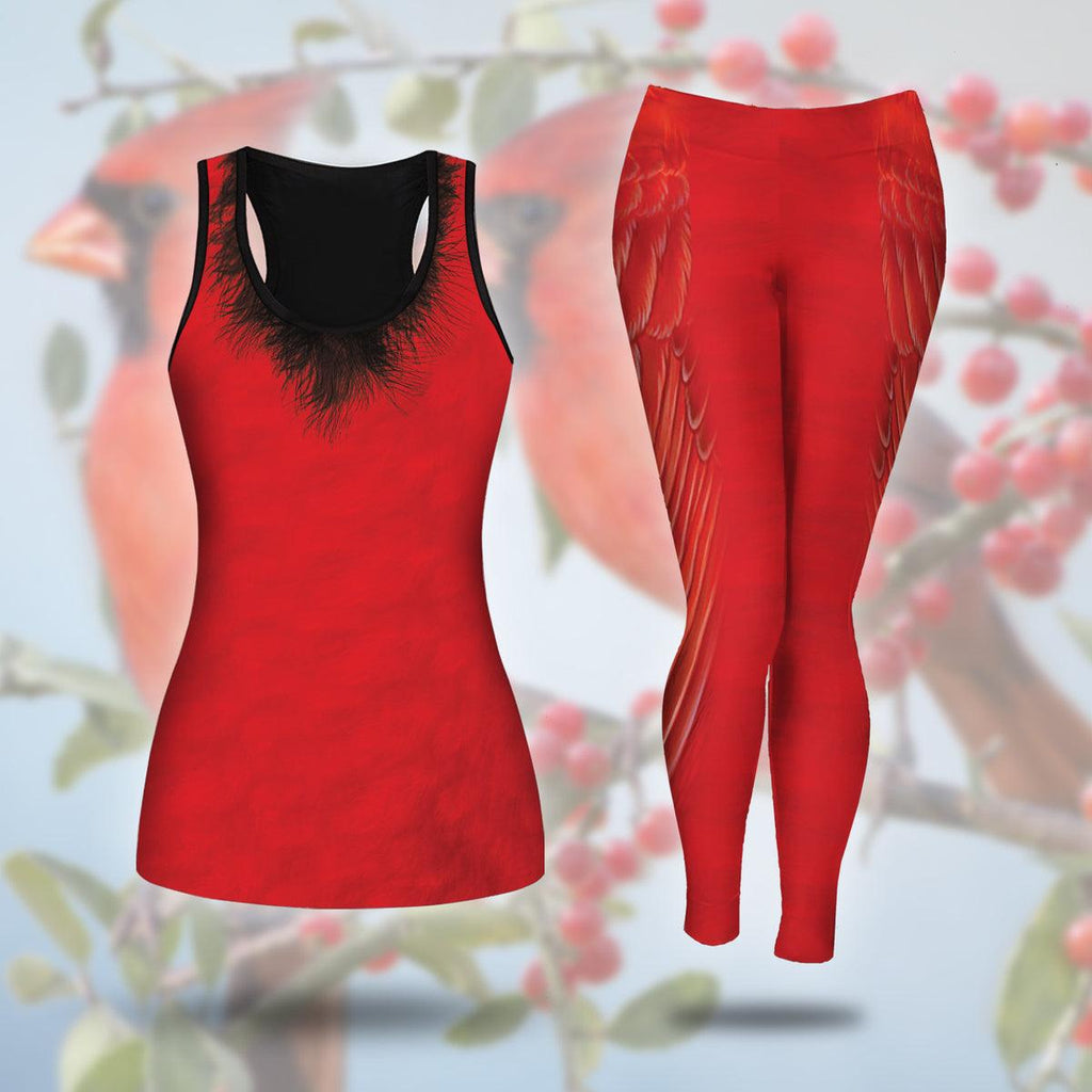 The Cardinal Bird Tank And Leggings - CustomsPig