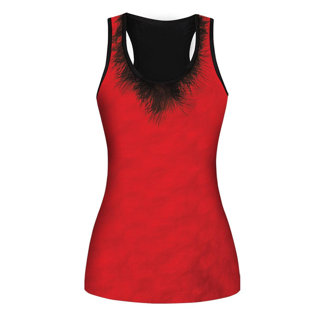 The Cardinal Bird Tank And Leggings - CustomsPig