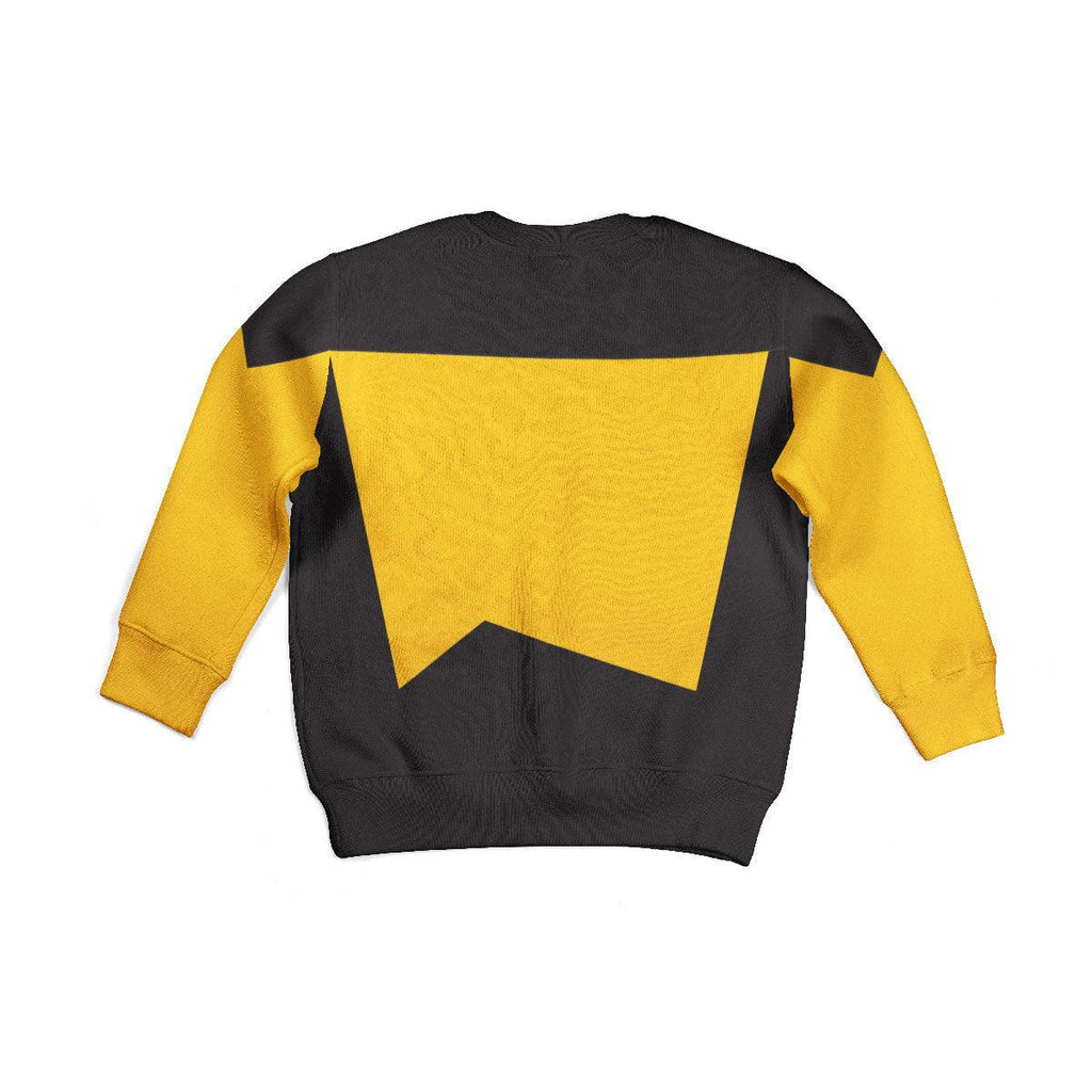 The Next Generation Yellow Uniform Costume Cosplay Kid Hoodie Sweatshirt T-Shirt - CustomsPig.com