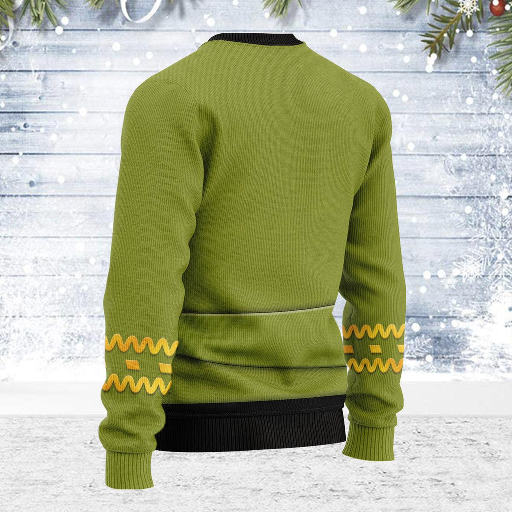 The Original Series Green Tunic Themed Costume Christmas Wool Sweater - CustomsPig.com