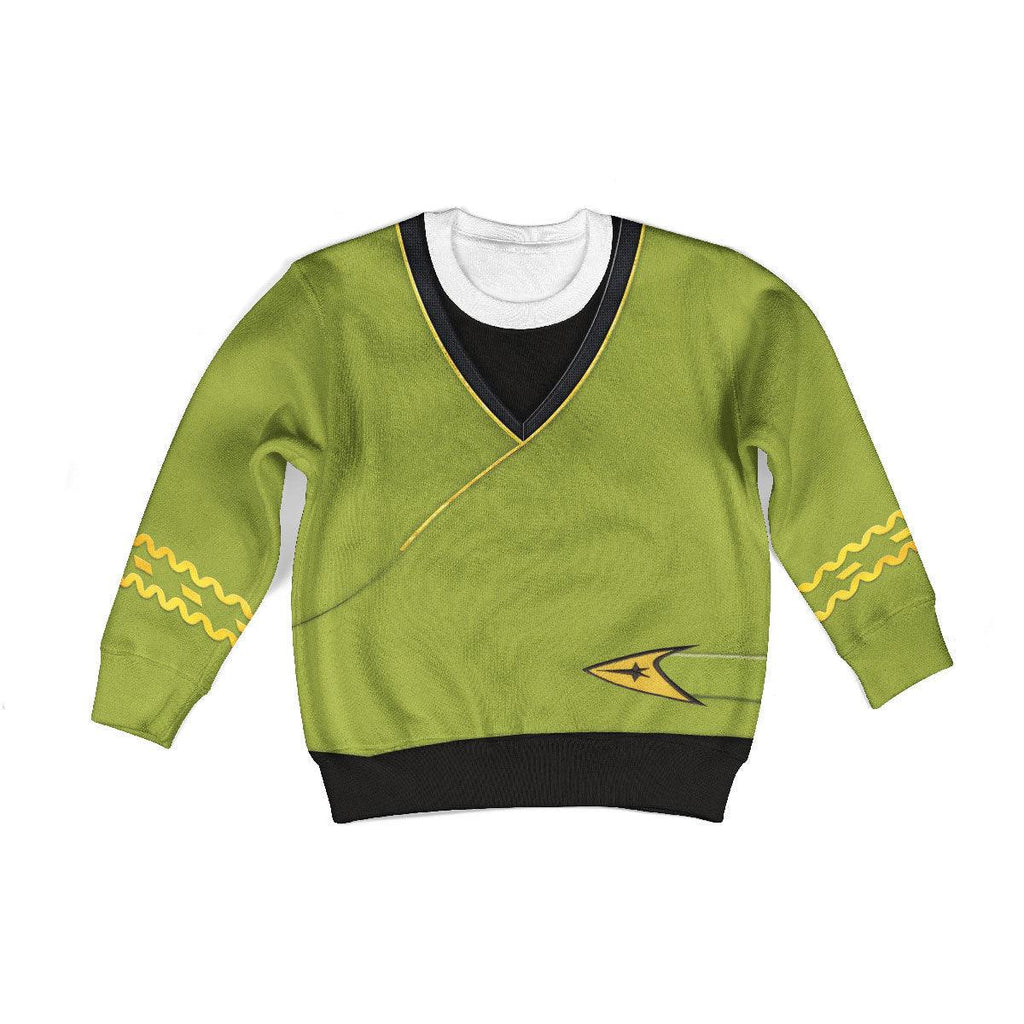 The Original Series Green Tunic Uniform Costume Cosplay Kid Hoodie Sweatshirt T-Shirt - CustomsPig.com