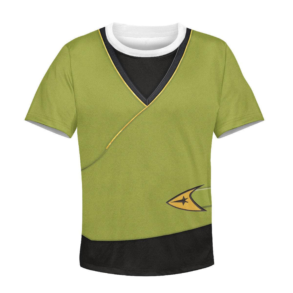 The Original Series Green Tunic Uniform Costume Cosplay Kid Hoodie Sweatshirt T-Shirt - CustomsPig.com