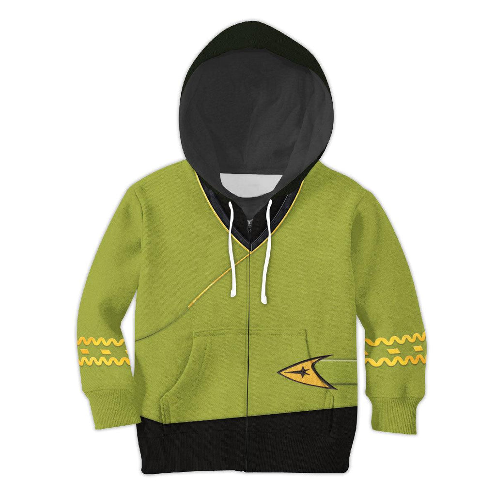 The Original Series Green Tunic Uniform Costume Cosplay Kid Hoodie Sweatshirt T-Shirt - CustomsPig.com