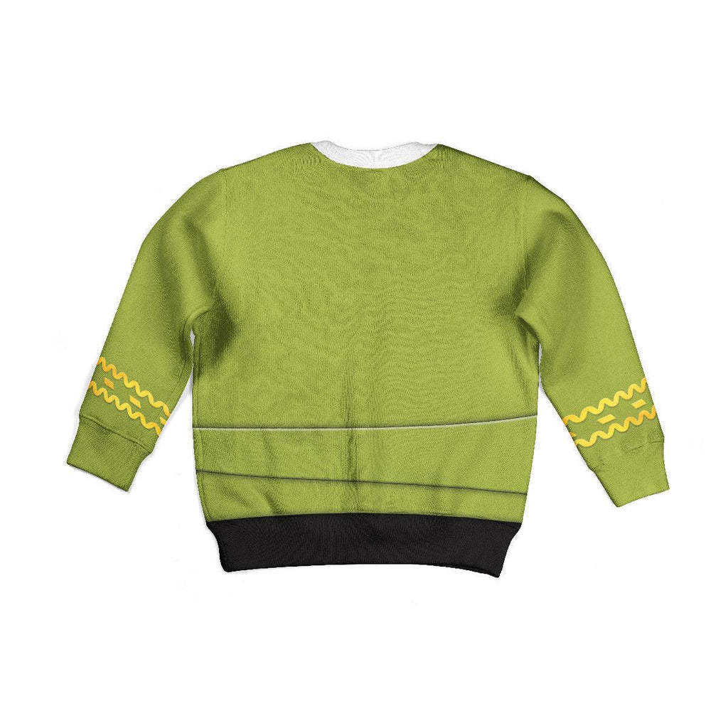 The Original Series Green Tunic Uniform Costume Cosplay Kid Hoodie Sweatshirt T-Shirt - CustomsPig.com