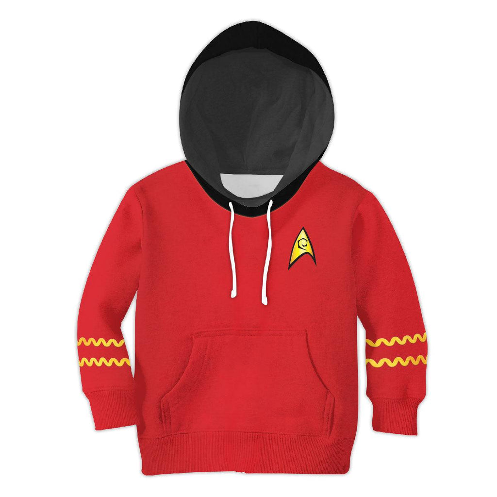 The Original Series Red Uniform Costume Cosplay Kid Hoodie Sweatshirt T-Shirt - CustomsPig.com