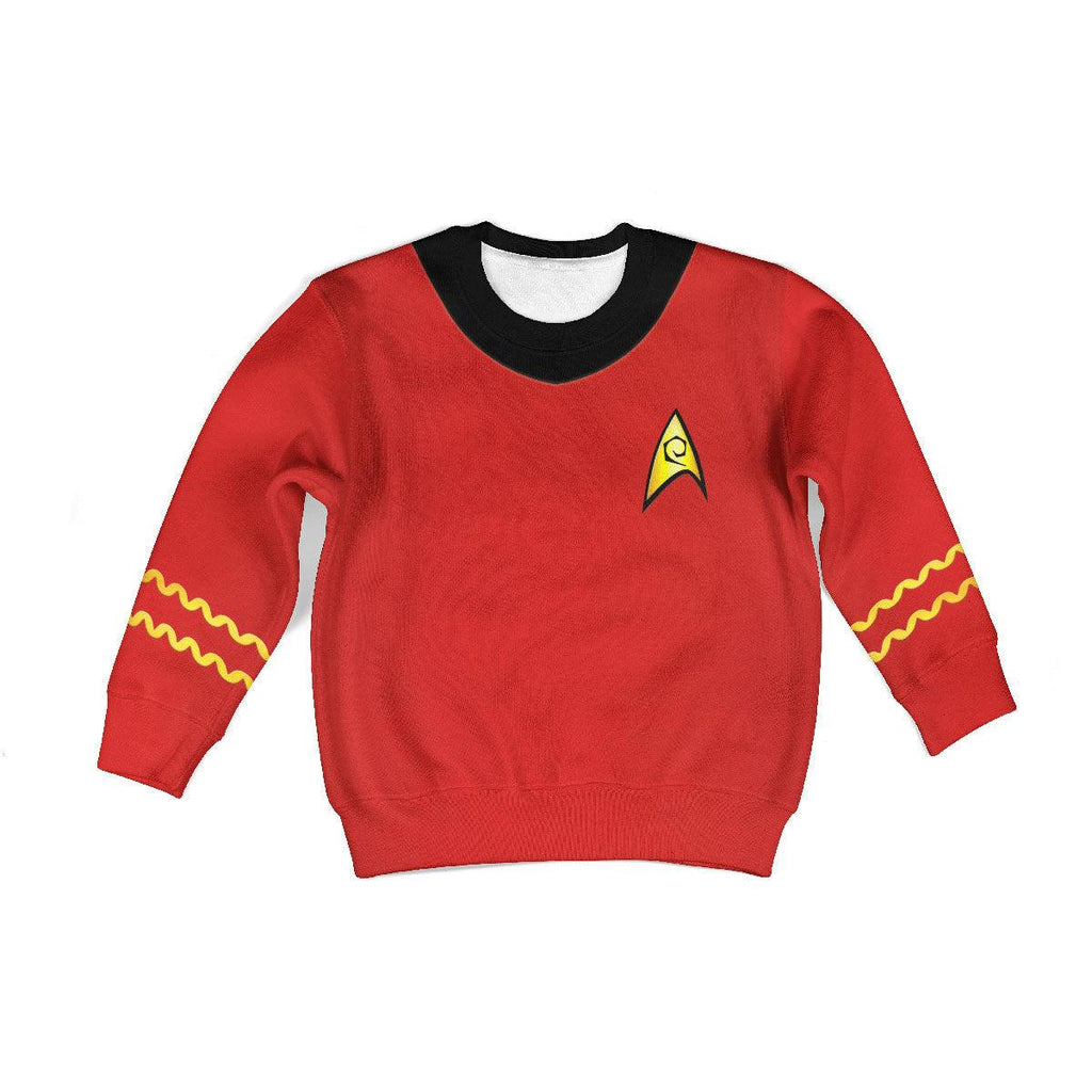 The Original Series Red Uniform Costume Cosplay Kid Hoodie Sweatshirt T-Shirt - CustomsPig.com