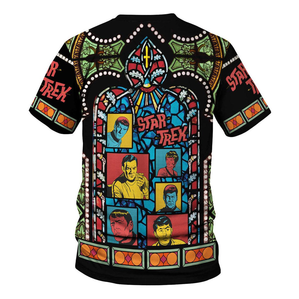 The Original Series Retro Character Squares Stained Glass Hawaiian Shirt T-Shirt - CustomsPig.com