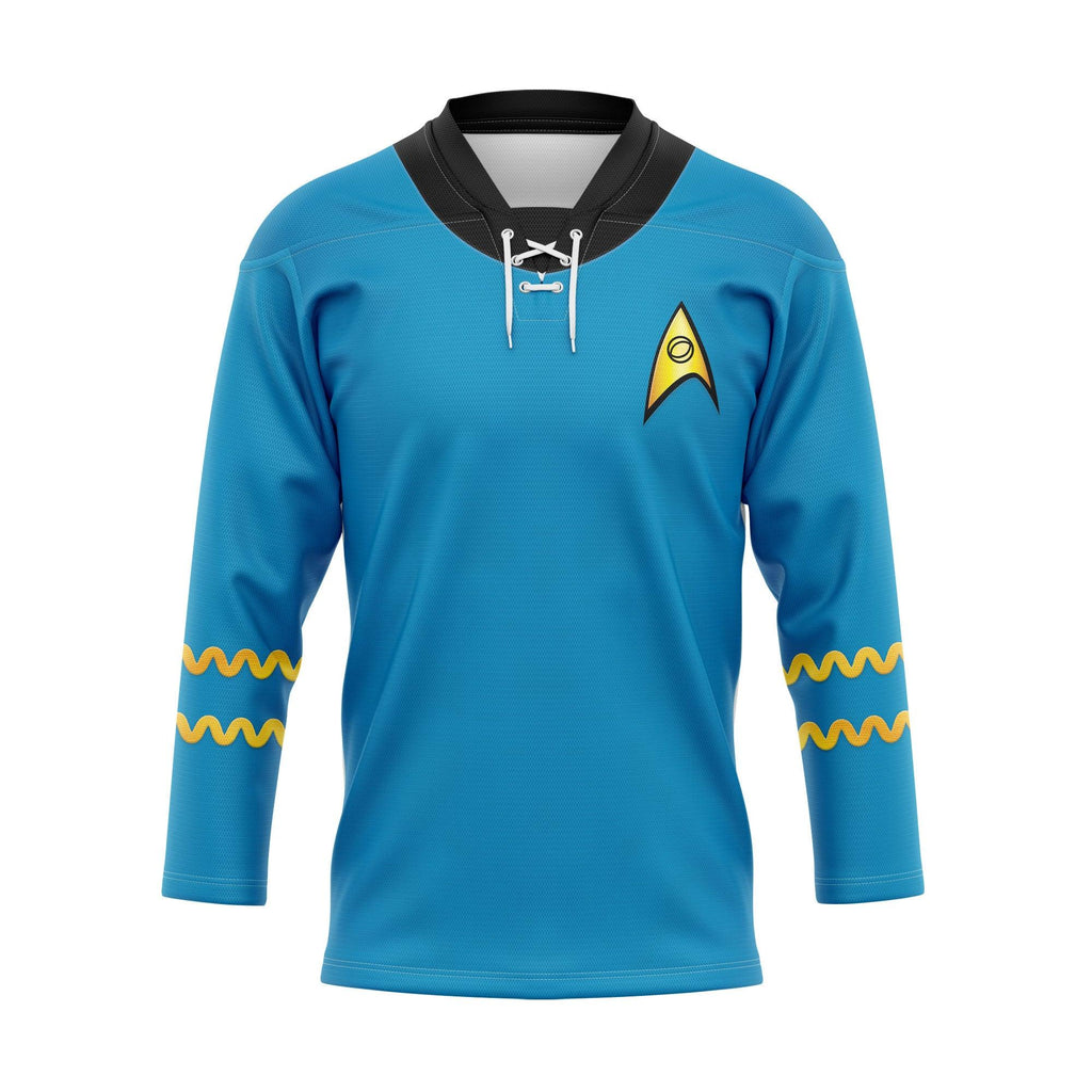 The Original Series Spock Blue Hockey Jersey Sweatpants - CustomsPig.com