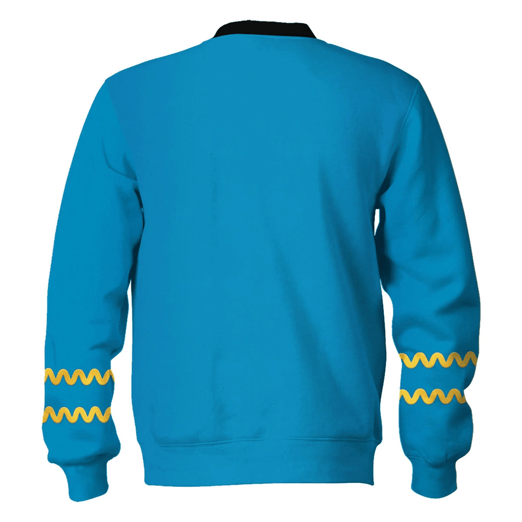 The Original Series Spock Blue T-shirt Hoodie Sweatpants Apparel -  CustomsPig.com