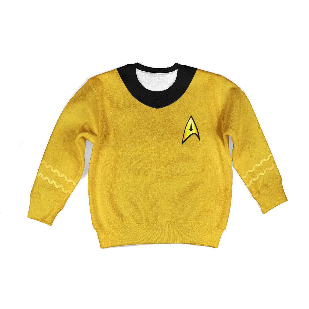 The Original Series Yellow Uniform Costume Cosplay Kid Hoodie Sweatshirt T-Shirt - CustomsPig.com