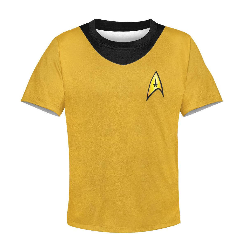 The Original Series Yellow Uniform Costume Cosplay Kid Hoodie Sweatshirt T-Shirt - CustomsPig.com