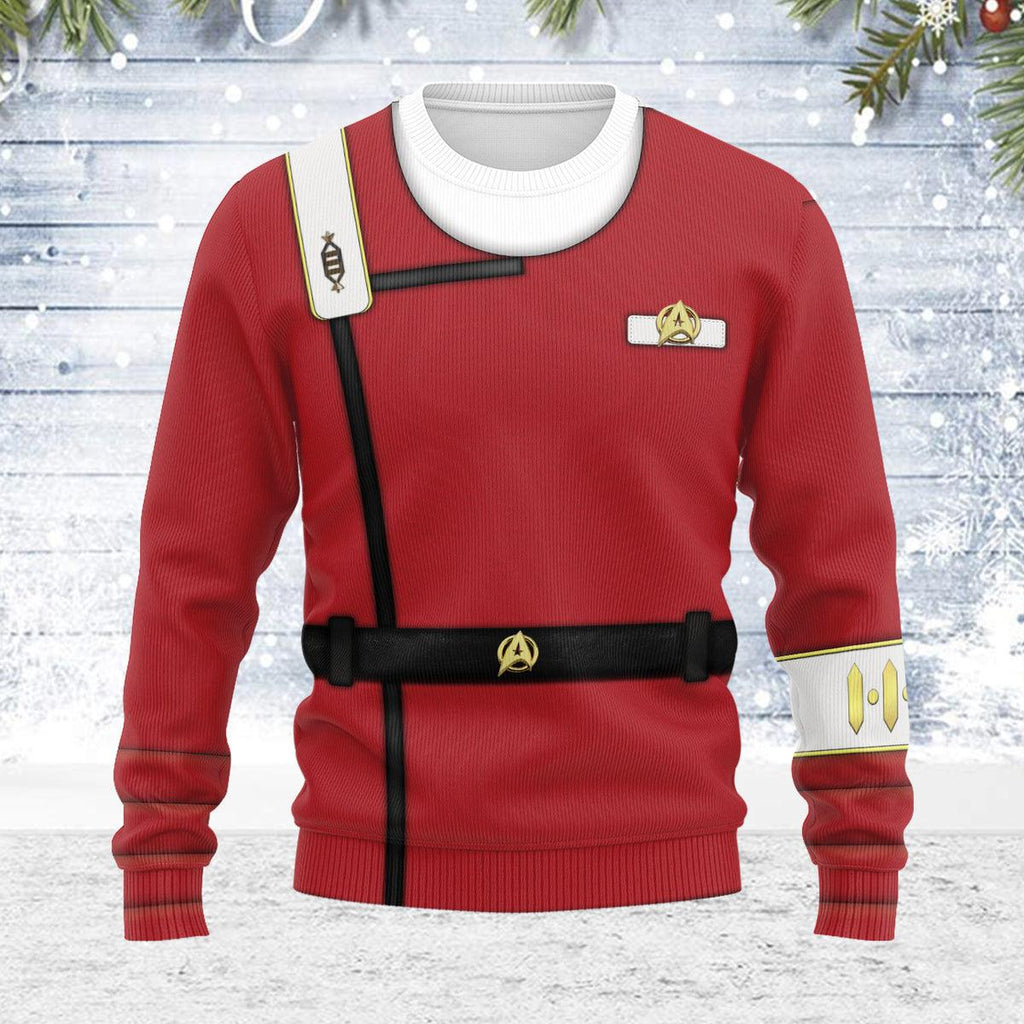 The Wrath of Khan Starfleet Officer Themed Costume Christmas Wool Sweater - CustomsPig.com