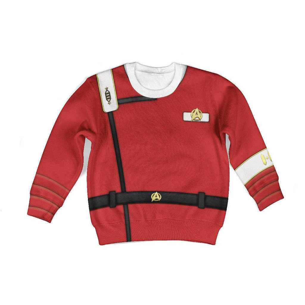 The Wrath of Khan Starfleet Officer Uniform Kid Hoodie Sweatshirt T-Shirt - CustomsPig.com