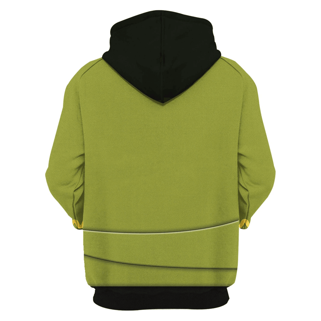 TOS Kirk Green Tunic T-shirt Fleece Hoodie Sweatpants Apparel - CustomsPig.com