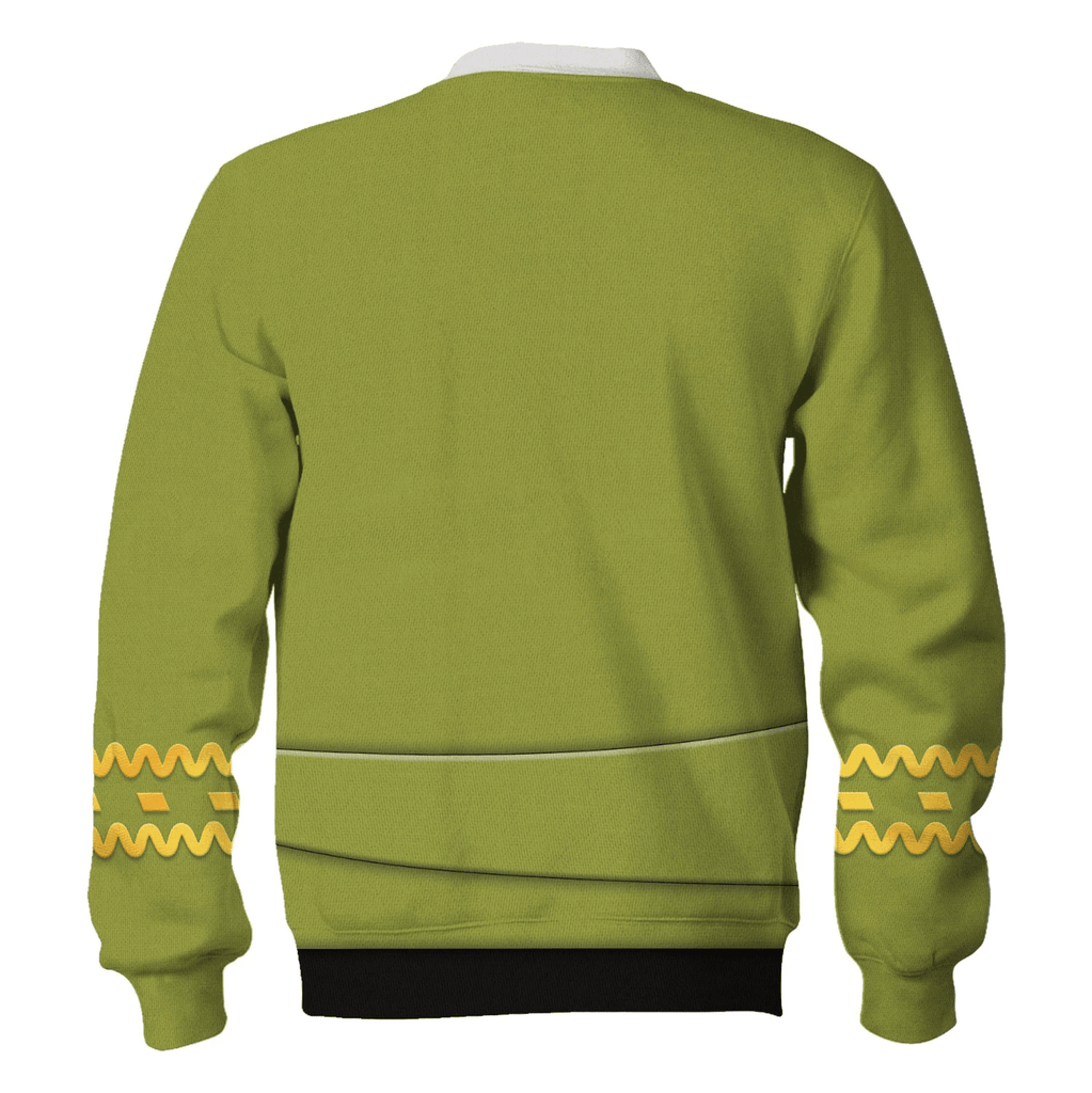 TOS Kirk Green Tunic T-shirt Fleece Hoodie Sweatpants Apparel - CustomsPig.com