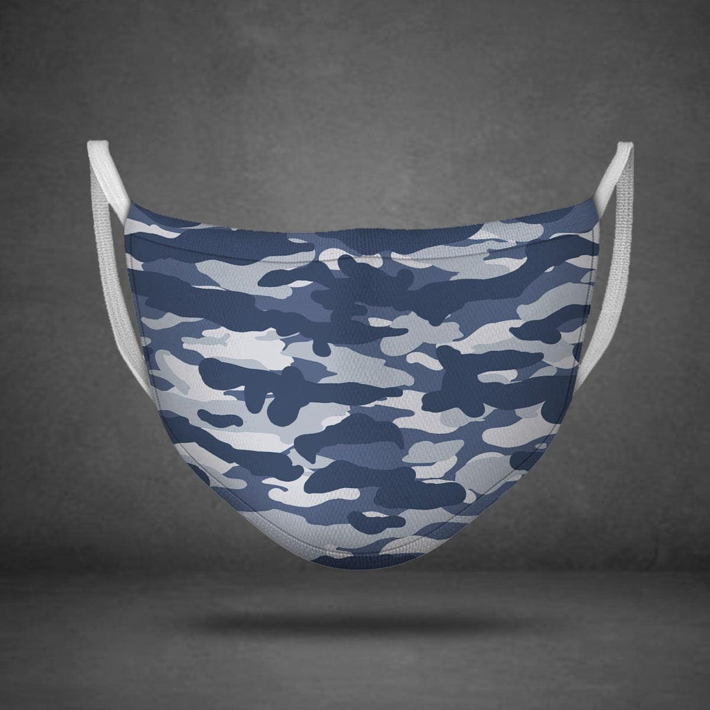 Urban Blue CAMO Face Mask - CustomsPig