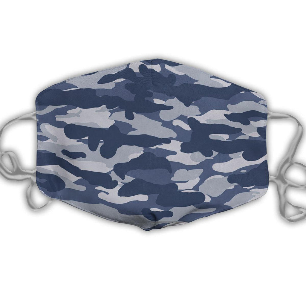 Urban Blue CAMO Face Mask - CustomsPig