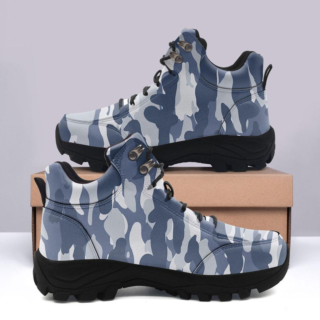 Urban Blue CAMO Hiking Shoes - CustomsPig