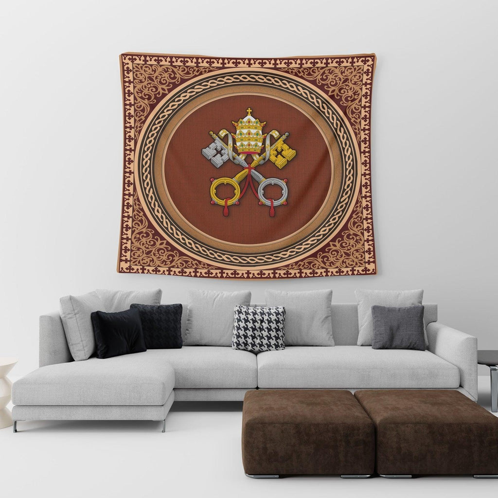 Vatican Coat of Arms Tapestry - CustomsPig