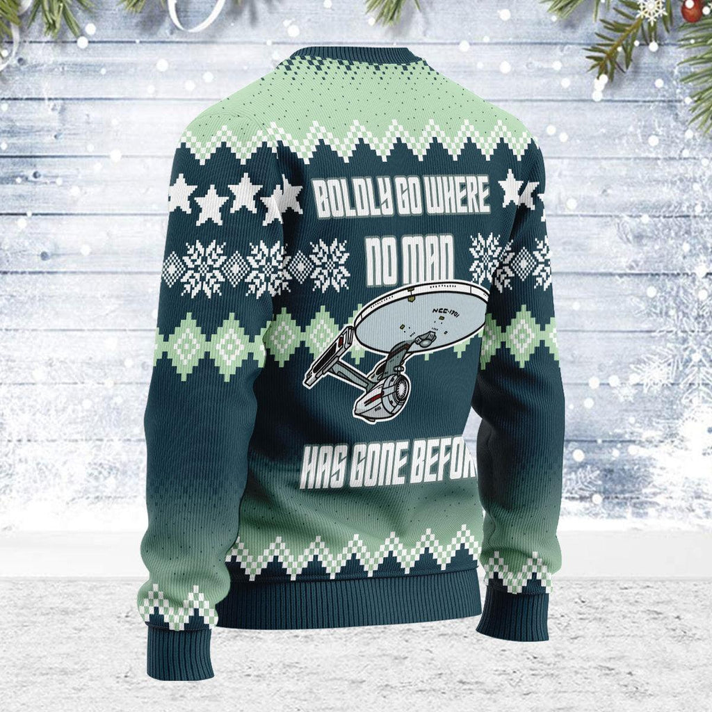 Vulcan Neck Rub Christmas Sweater - CustomsPig.com